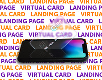 Virtual bank card visualiztion and landing page