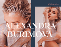 Website for photographer Alexandra Burimova