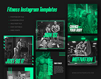 6 FREE FITNESS GYM INSTAGRAM POST TEMPLATES