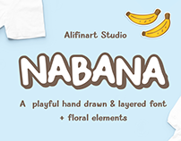 Nabana Hand Drawn & Layered Font