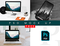 FREE iPhone, iMac & MacBook Mockups PSD