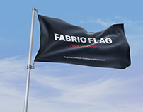 Free Fabric Flag Mockup