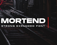 Mortend - Strong Expanded Font