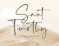 Saint Timothy is a Modern script font