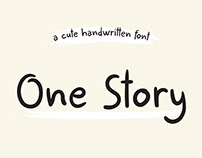 One Story Handwritten Font