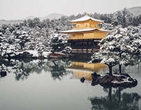 Snow in Kyoto Kinkakuji (Golden Pavilion)｜京都 雪金閣