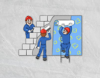 Web-illustration for builder team