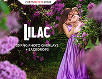30 Lilac Photo Overlays