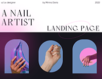 Landing page for a nail artist