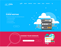 Cloud Hosting : landing page web template