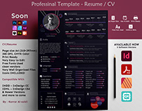 Professional Resume/CV Dark Theme قالب سيرة ذاتية