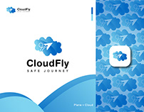 Cloud + Fly Logo Design |Airliness |Branding |Logo Mark