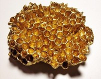 Gold Wasp Nest Wall Ornament