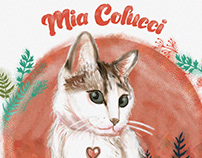 Mia Colucci - retrato de mascota ilustrado