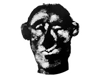 "Smiling Man" monotype, free graphics