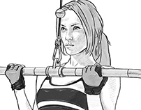 Exercise illustrations for Fit For Fun Magazine