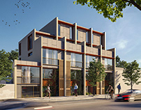 Architectural render West Melbourne modern dwellings