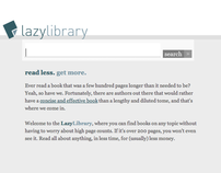 Lazy Library Website