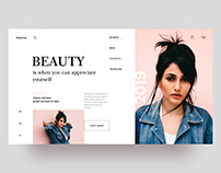 Delphine Clothing Brand Webpage Concept