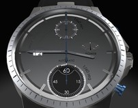 Lunar chronograph automatic watch