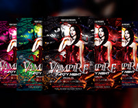 Vampire Night Halloween Flyer