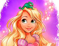 Details about   Disney WonderGround Rapunzel Lovely Lanterns in Lavander Postcard Whitney Pollet 