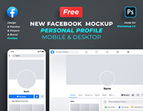Free Facebook Profile Mockup 2020 - Photoshop Template