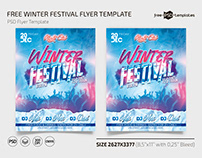 Free Winter Festival Template + Instagram Post (PSD)