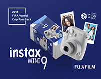 Fujifilm INSTAX mini 9 camera packaging series.