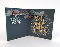 Eat, Drink and Be Merry Pop-Up Card