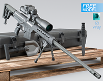 Free 3d model Barrett M98 Bravo