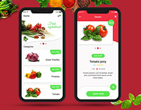 Fresh Vegetables iOS App UI