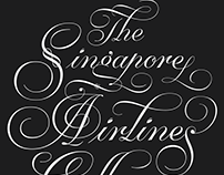 Singapore Airlines lettering work