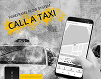 Call A Taxi App Wireframe Design