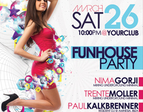 Funhouse Party Flyer Poster