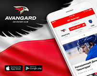 AVANGARD Ice Hockey Club Mobile App Design