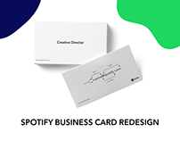 SPOTIFY BUSINESS CARD REDESIGN - MINIMALIST APPROACH