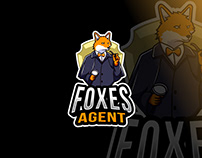 Foxes Agent Logo Template