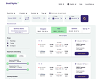 Flight booking website concept