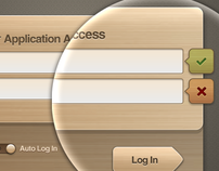 Free Wooden User Interface Log in