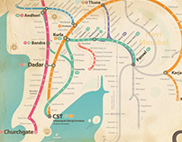 Stylised Mumbai Rail Maps