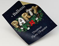 Balloon Party, Christmas Flyers Templates