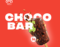 chocolate bar ice cream banner/poster design