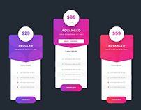 XD Daily Creative Challenge #1 Pricing table