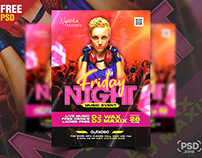Friday Night Music Party Flyer PSD