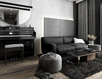 Thiết kế căn hộ minimalism style - Dark Kingdome 101