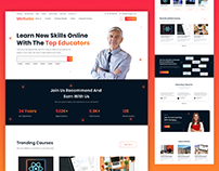 corporate e-learning website homepage design