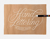 Hand lettering on Kraft paper