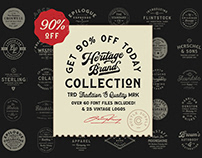 The Heritage Brand Collection (60 Fonts, 25 Templates)