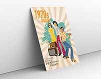 70s Fashion Historical Poster Design.